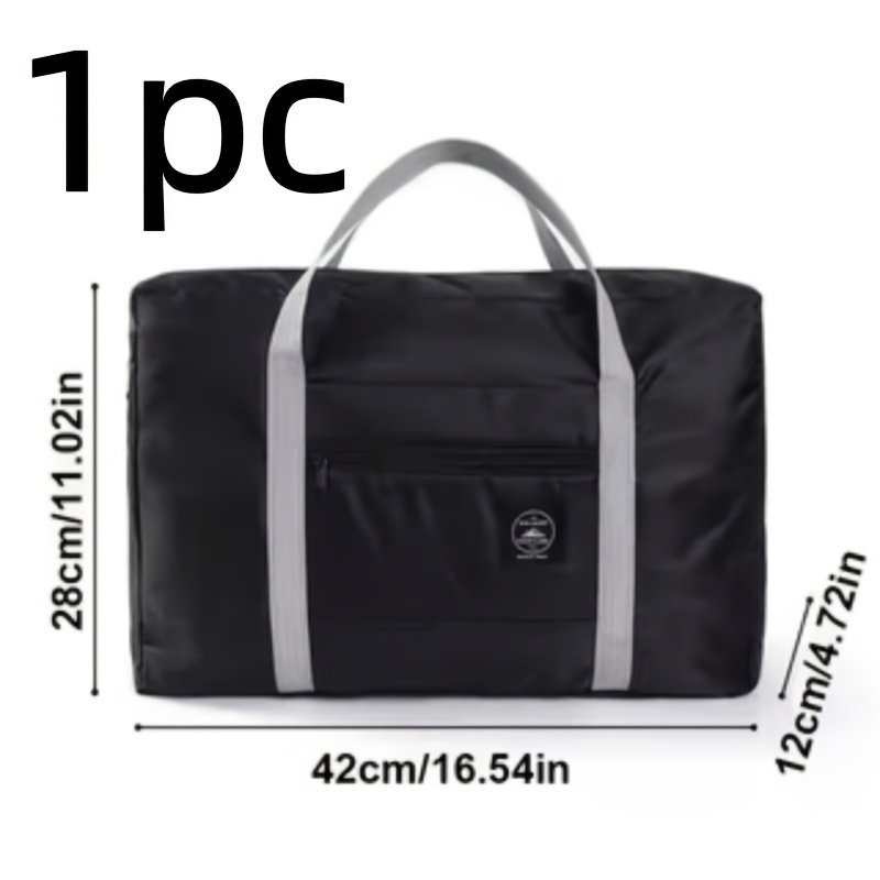 TEMU 1pc Large Capacity Foldable Storage Bag, High Quality And Wear-resistant Handheld Travel Bag, Home Bedding, Clothing, And Miscellaneous Items
