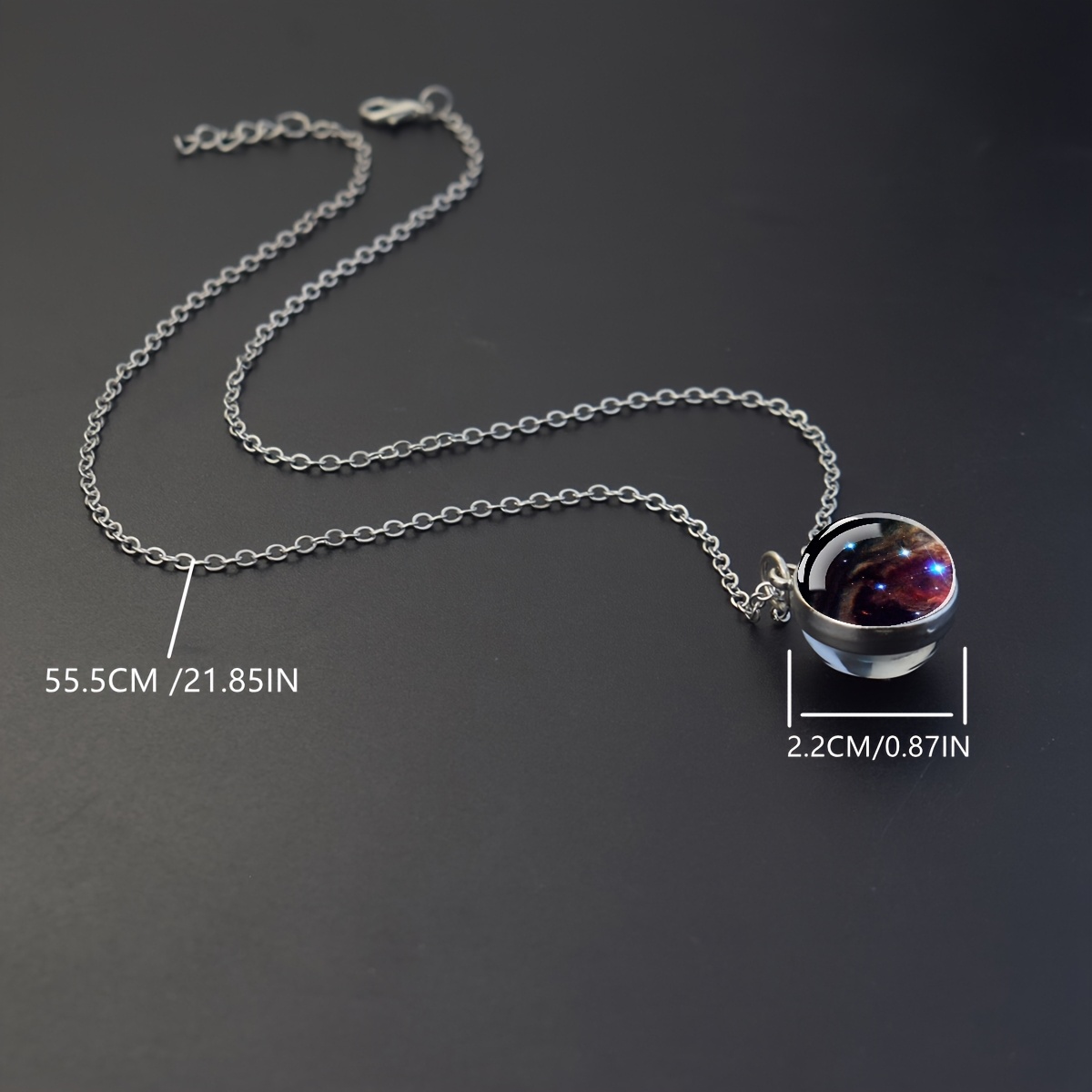 Galaxy Space Nebula Pendant Necklace, Cosmic Star Pattern