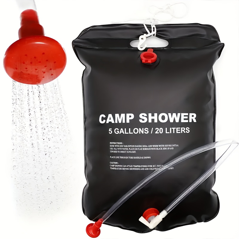 Portable Camping Shower Bag With Detachable Hose And Switch Showerhead, High Pressure Water , Suitable For Outdoor Camping And Travel, Camping Shower