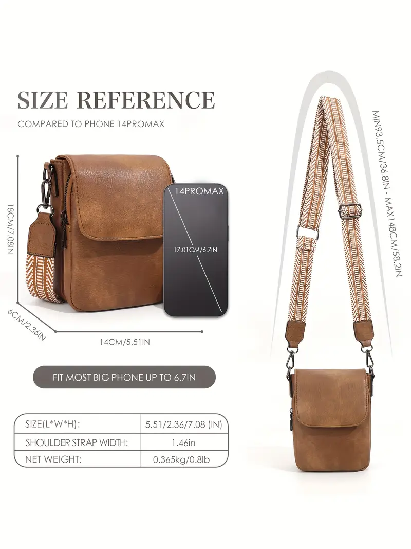 small crossbody bags for women fashion pu double compartment cell phone crossbody wallet purses with card slots details 14