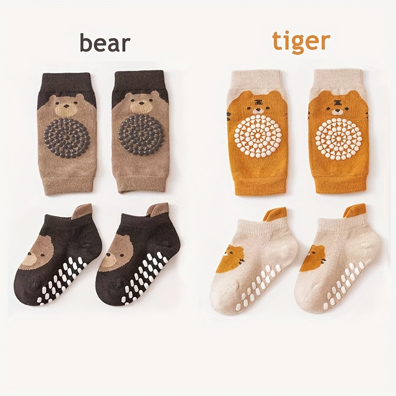 Image of Of Socks And Of Sleeves Anti-slip Combination Set, In , Suitable For Infants And Toddlers Aged 0 To 5 During Crawling And Walking