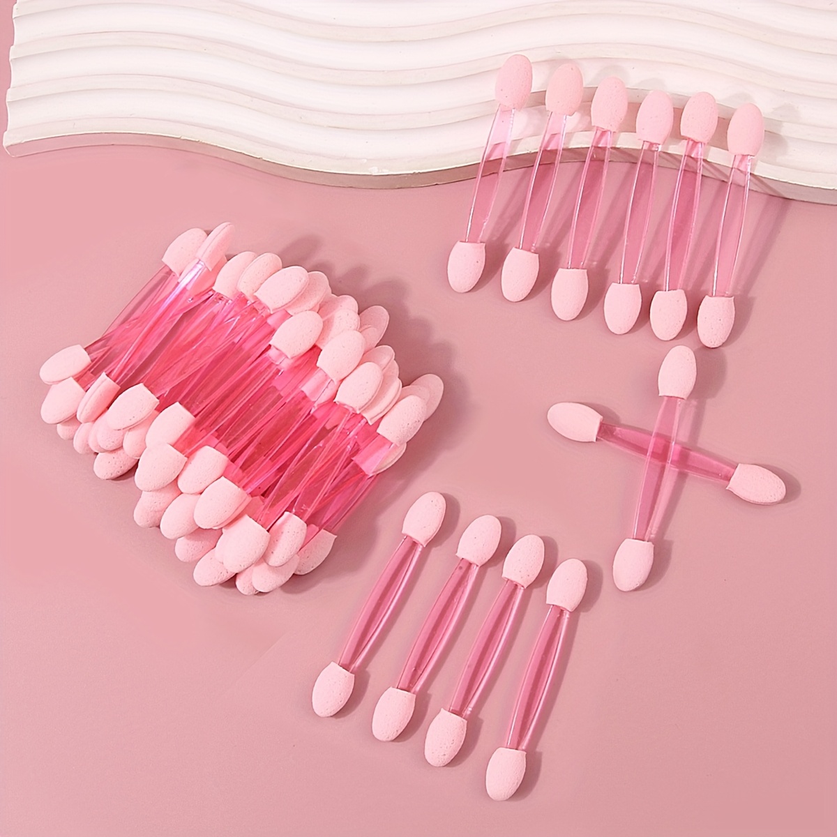 Super Hoge Waarde! 50 stuks Roze Dubbelzijdige Oogschaduw Stick