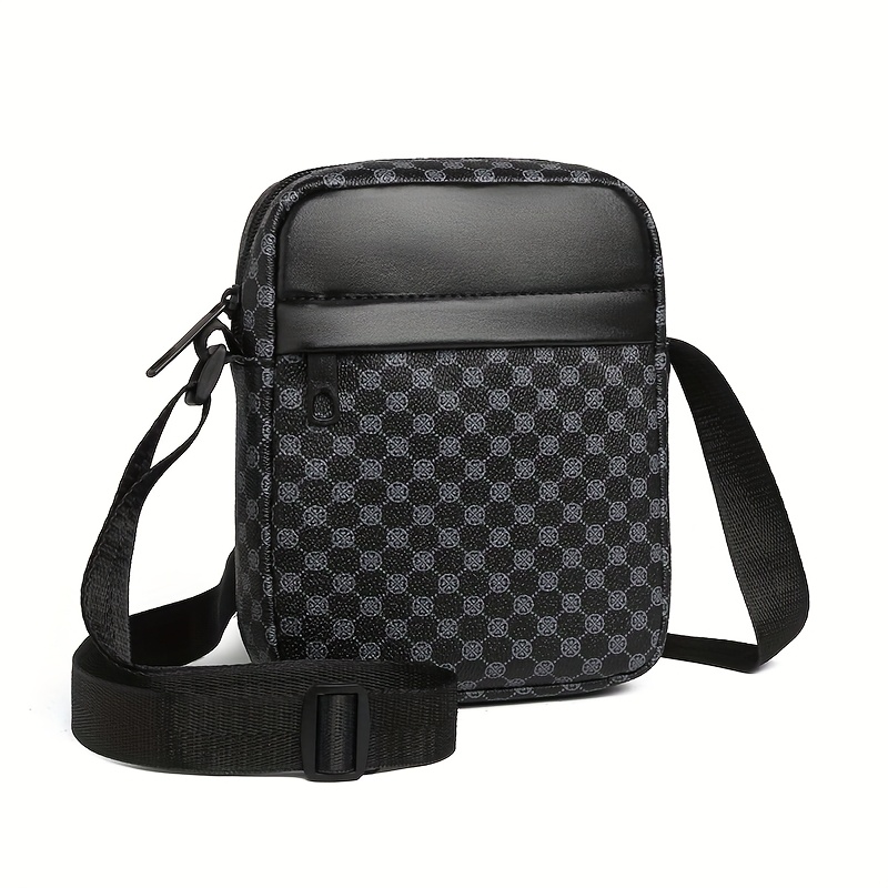 Image of Unisex Mini Crossbody Bag Compatible For - Adjustable Strap Compact Everyday Purse With Zipper Closure, Casual Handbag For Smartphones/cards, (style: Mini )