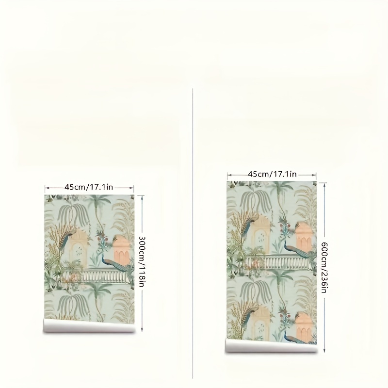 Vintage Plant Pattern Pvc Wallpaper Roll Waterproof Temu Australia