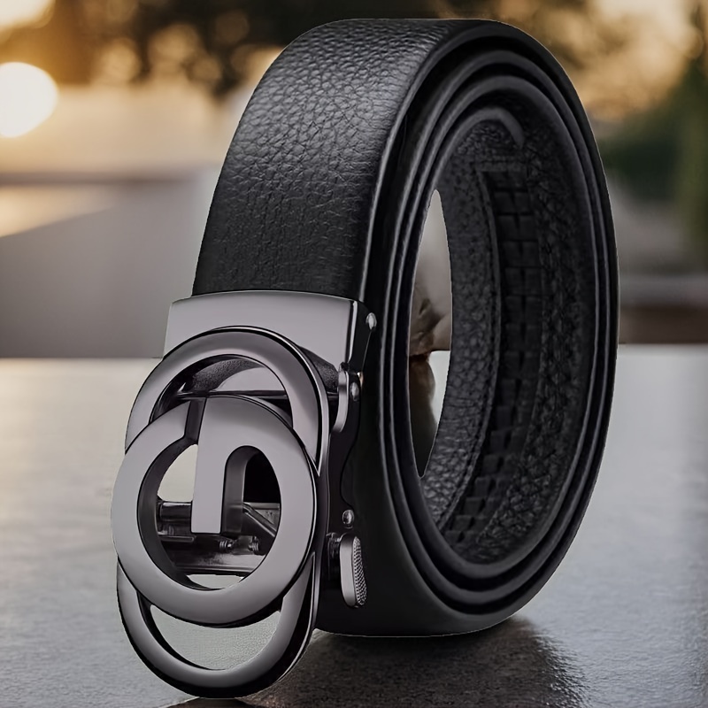 new style pu leather belt with auto suitable for men and for