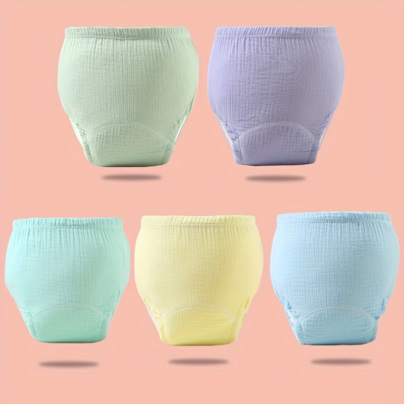 

2pcs Baby Diaper Pants Training Pants, Toilet Training Pants, Summer New Style Pure Cotton Gauze Super Breathable Diapers, Washable And Reusable Diapers
