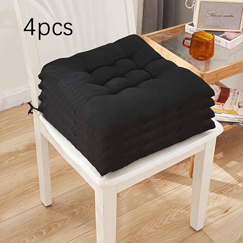 TEMU 4pcs/set Soft And Breathable Modern Solid Color Seat Cushions - Multifunctional Square Seat Cushions, Suitable For Offices, Homes, And