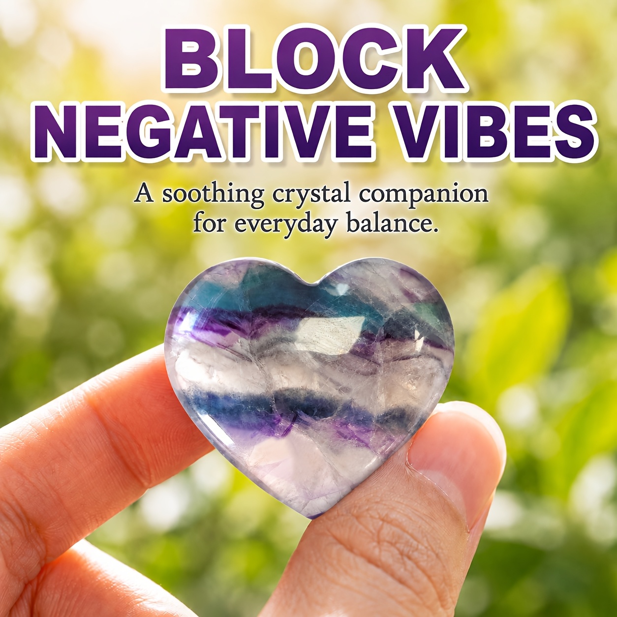 TEMU Mirgree 1.57in Heart-shaped Rainbow Fluorite Palm Stone, Natural Layered Gemstone For , Chakra Balancing & Spiritual Practice