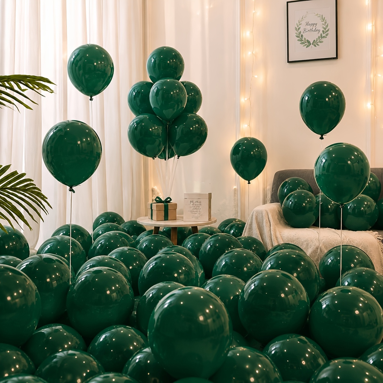 TEMU 57pcs Dark Green Decorative Balloons 10in Suitable For Christmas New Year Thanksgiving Themed Party Wedding Shower Festival Background Venue