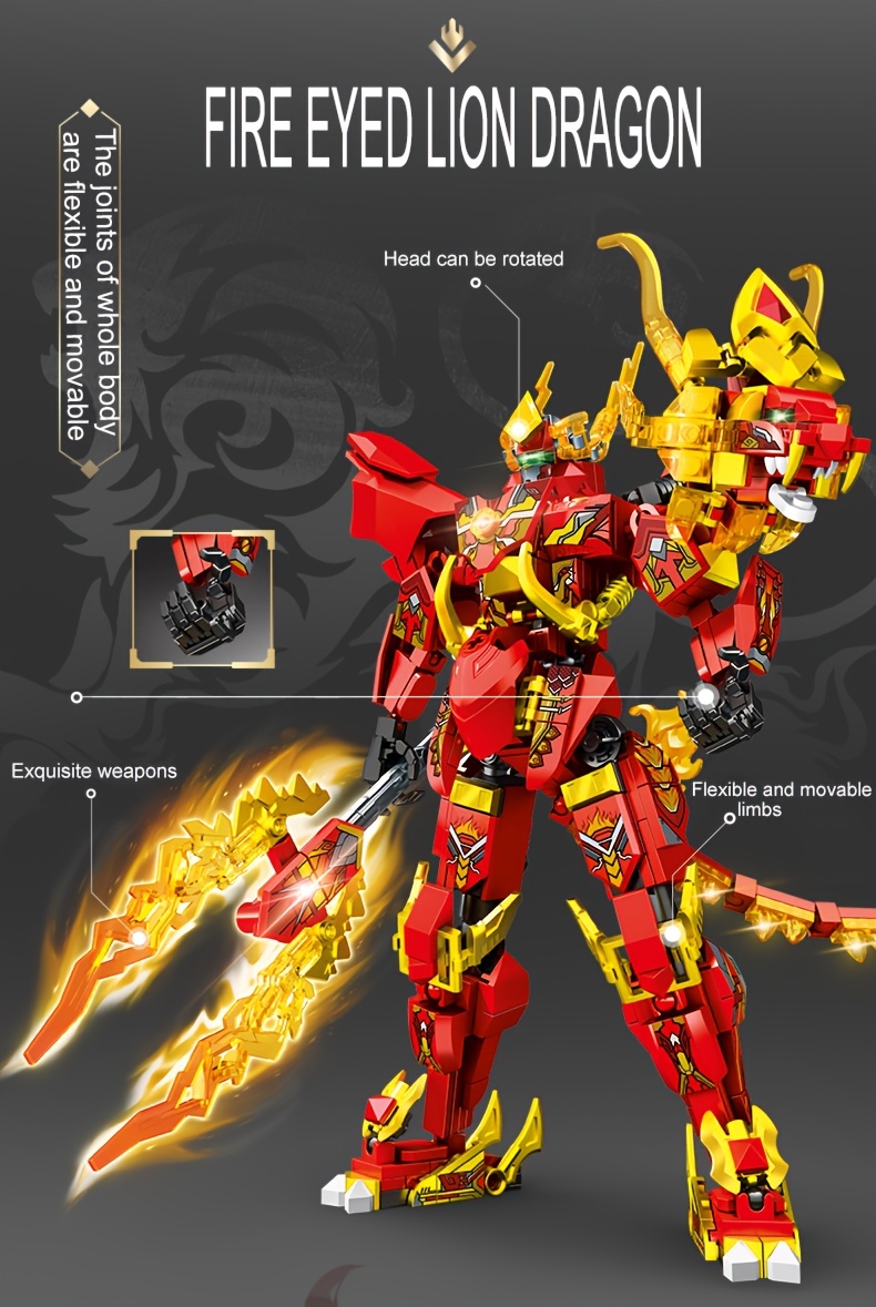 497pcs superhero mecha robot building blocks set creative