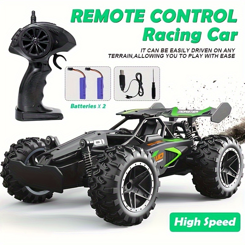 

Small High-speed Off-road 2.4 G Remote Control Car Drifting 15km/h Adapted To The Anti-collision Setting Of The Various Sections Of The Road Rubber Large Tire, Dual Battery Children's Toy Car