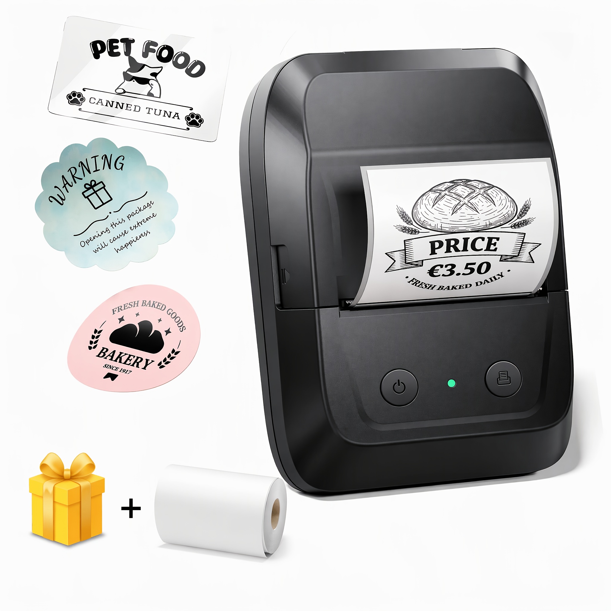 TEMU Phomemo A42 Imprimante d'étiquettes thermique portable fil pour petites entreprises, maison, bureau, compatible avec l'application avec plus de