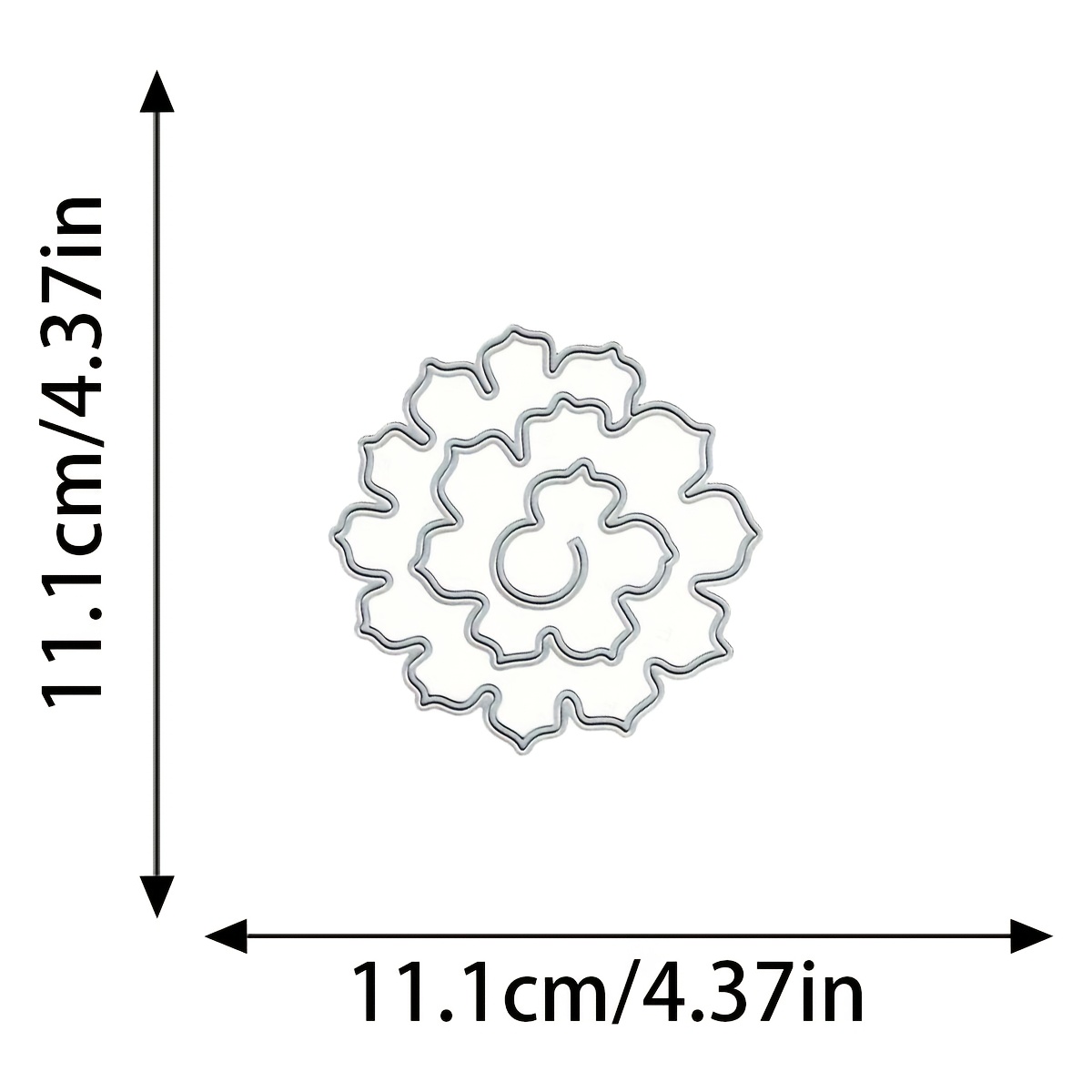 Image of 1pc Large Spiral Flower Cutting Die, Metal Cutting Die, Metal Embossing Template, Suitable For Diy , Diy Paper Card Making