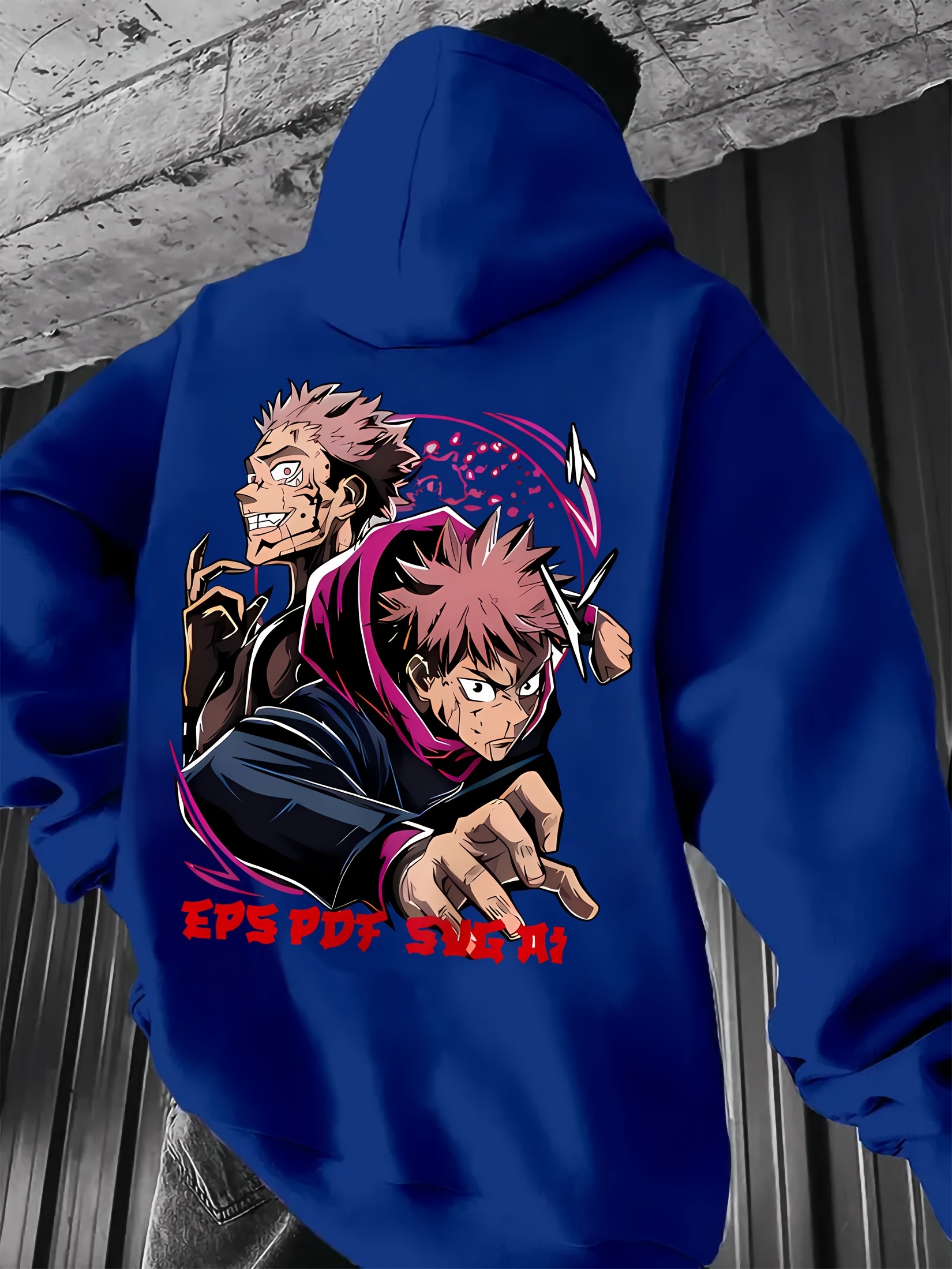 sudadera capucha casual hombre estampado anime eps - Temu Colombia, image size:800x1066