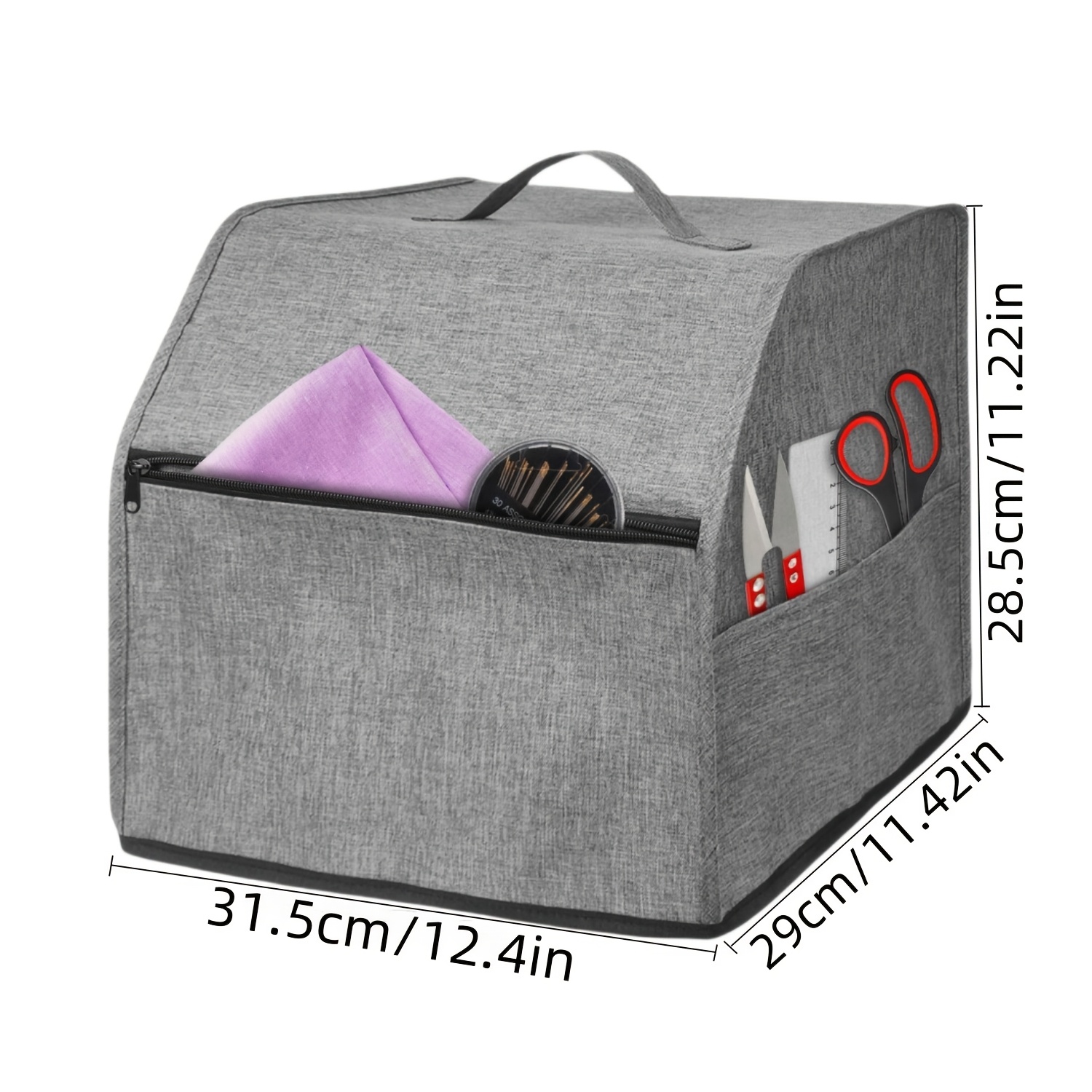TEMU Housse de machine à surjeter avec nouveau motif, housse de rangement pour fournitures de couture