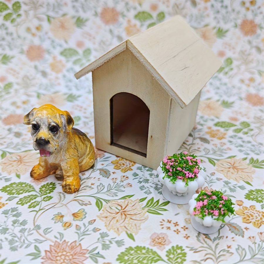 miniature wooden dog house model adorable toy house Temu Australia