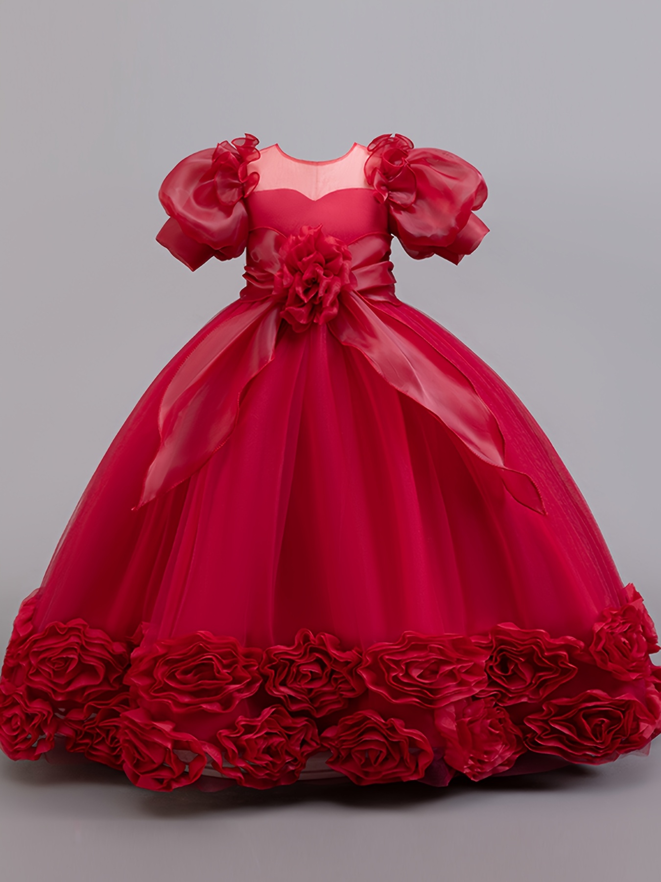 girls long line princess dress full length performance gown - Temu Oman