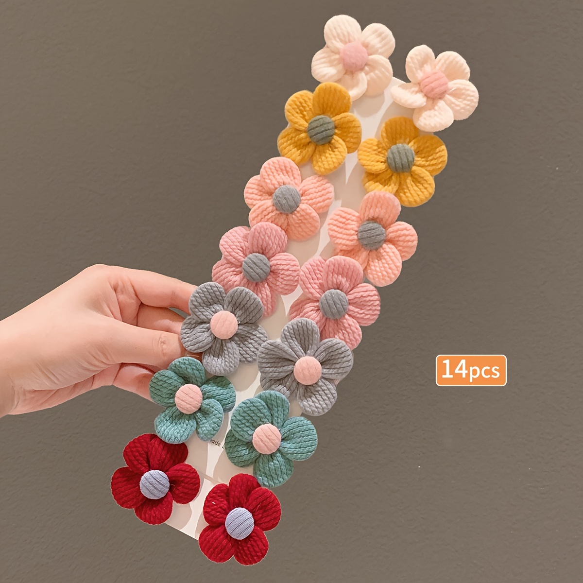 

14 Pcs Fabric Flower Hair Clips For Women, Cute Floral Hairpins, Side Gripping Small Non-slip Hair Accessories For Girls, Color Set For Teens And Adults – Assorted Colors