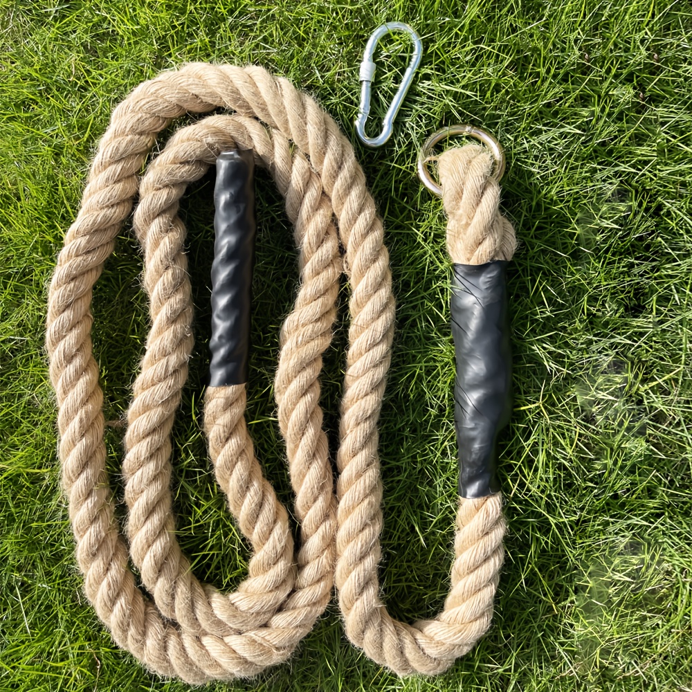 Image of 3 Meters Long 34.9mm Thickened Cat Climbing Rope With Hook & Ring, Cat Climbing Toy