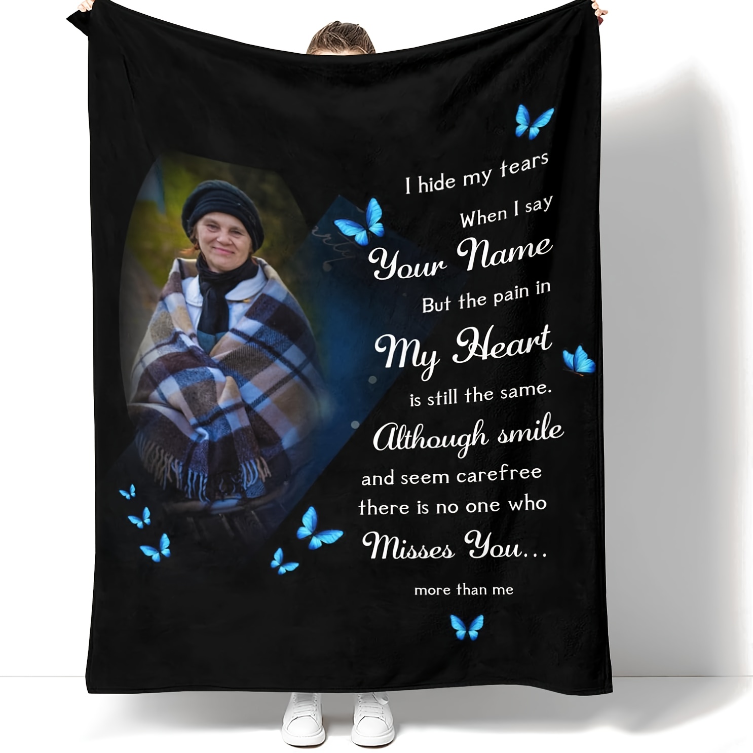 

Personalized Photo Blanket - Cozy & Tear-resistant, Camping & Travel, Unique Gift For Family &