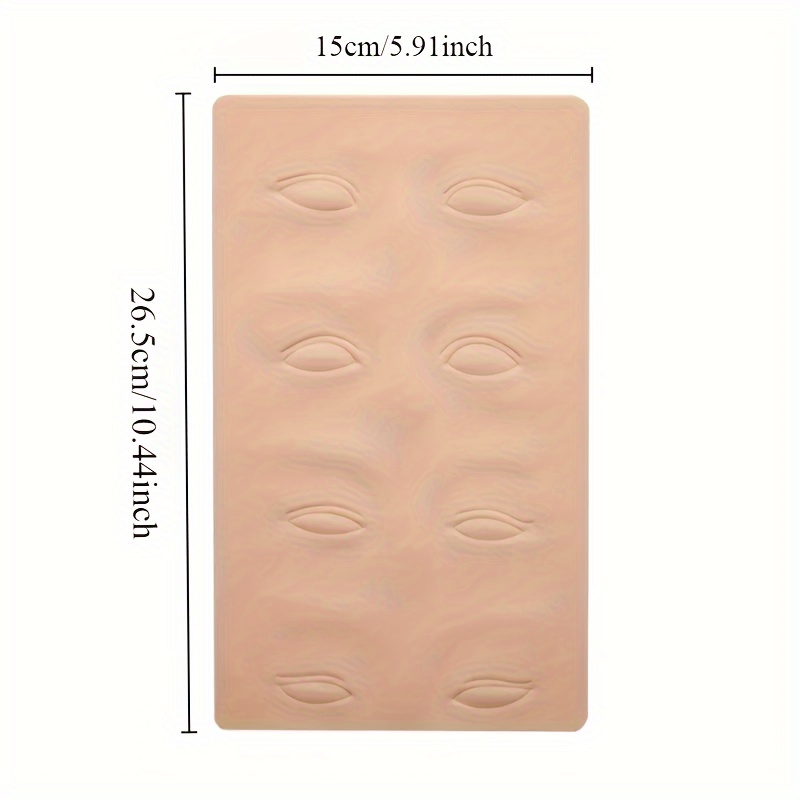 Image of 1pc Of Practice Skin For Eyebrow And Eye Block Tattoo, Ideal For Beginners To Eyelid Semi-permanent Makeup And Eyeliner Techniques