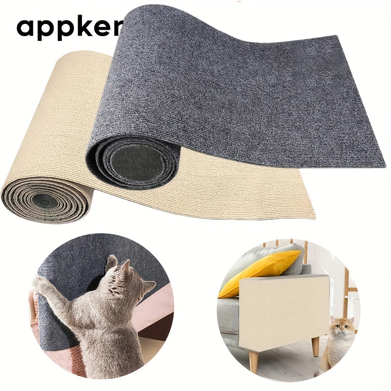 

Appker Self-adhesive Cat Scratching Mat - Polyester Sofa Protector, Dual-texture With Sisal & Soft Fabric, Easy To Apply For Cats, Ideal For Furniture Protection