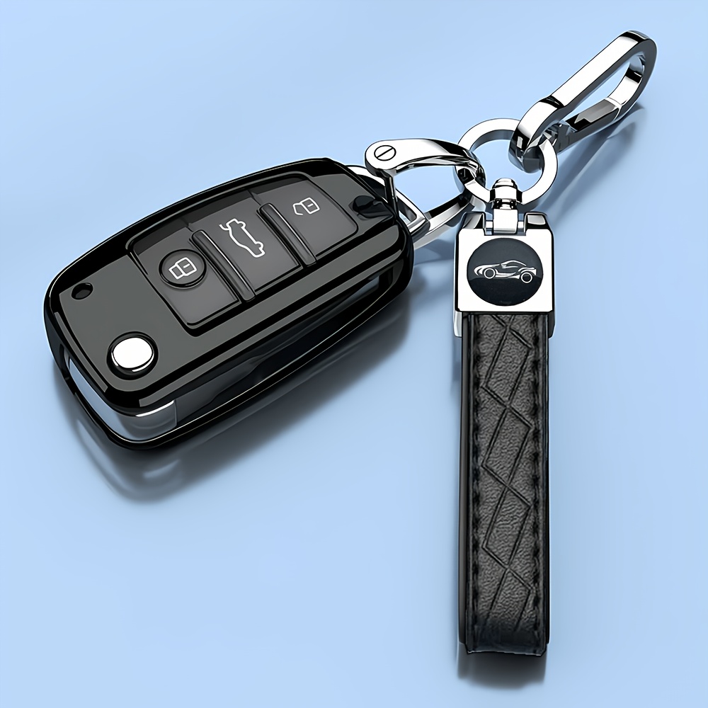 TEMU de TPU para mando de llave de coche para Audi A1 A3 A4 A5 A6 A7 TT Q2 Q3 Q7 RS3 RS6 S3 S7 S8 con llave inteligente, disponibles, accesorios