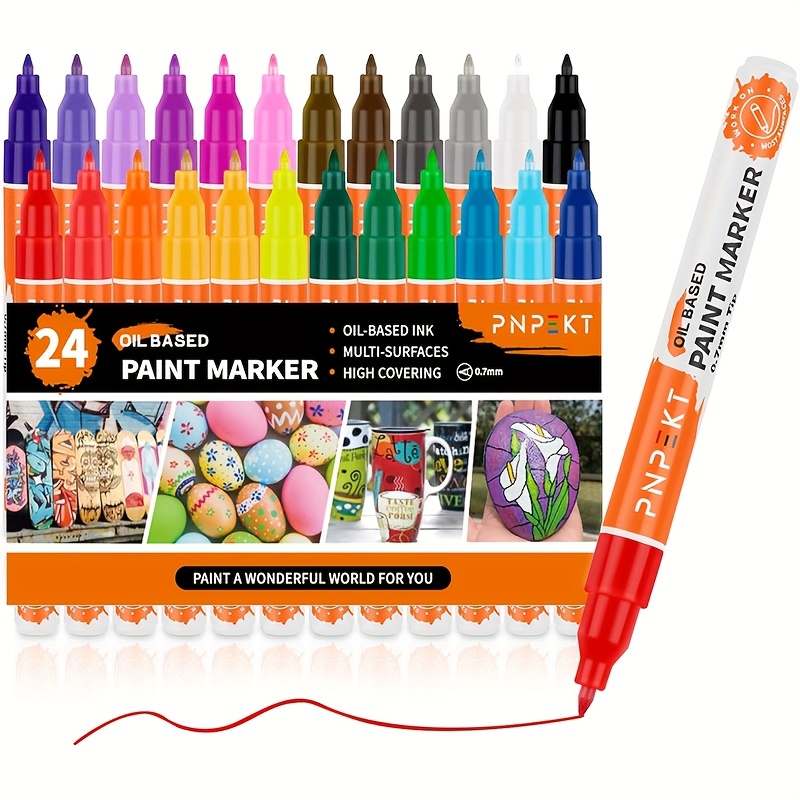 Oil-based Paint Markers On Anything Quick Dry And Permanent, Paint Pen Set For Rocks Painting, Wood, Fabric, Plastic, Canvas, Mugs, Diy Craft, Supplies