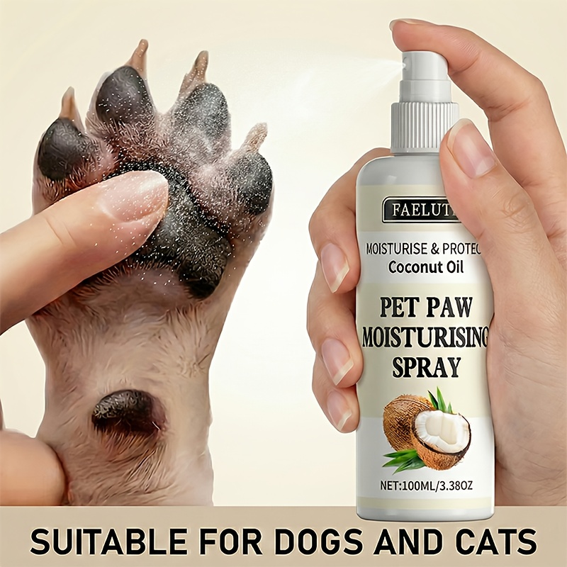 100Ml Moisturizing Spray for Pet Paws - Highly Hydrating Solution for Dry And Cracked Paws - Long-Lasting Moisture Retention Formula - Made with Natural Ingredients Like Coconut Oil And Shea Butter - Quick Absorption, Non-Greasy - Softens, Protects - Image 2