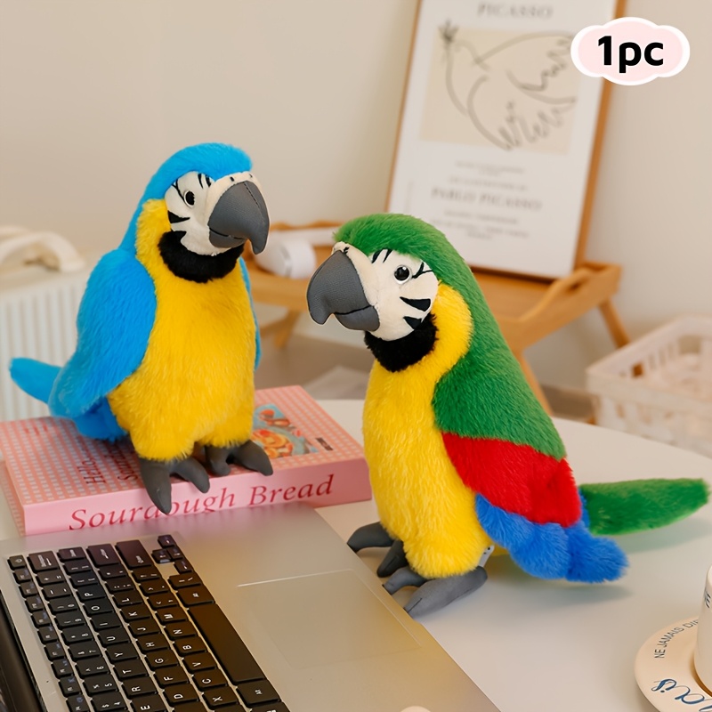 Adorable Parrot Plush Toy, Fluffy Bird Stuffed Animal