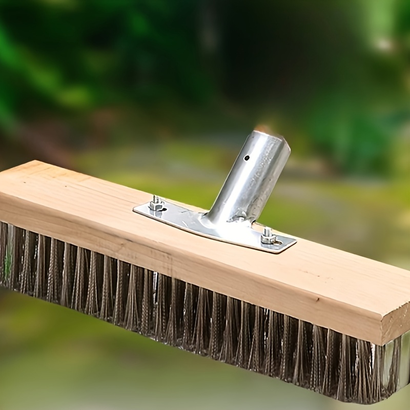 E-shop Robuste Edelstahl-Drahtbodenbürste - Kein Erforderlich, Entfernt mühelos Moos, Fett & Schmutz - Ergonomischer Griff für Außen-, Badezimmer- und