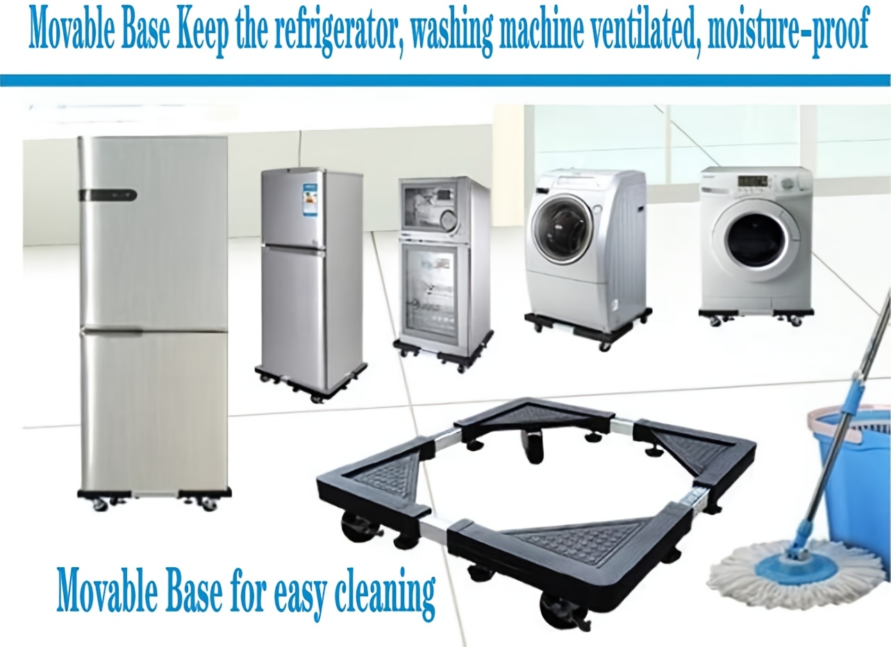 adjustable mini fridge stand locking wheels portable dolly Temu