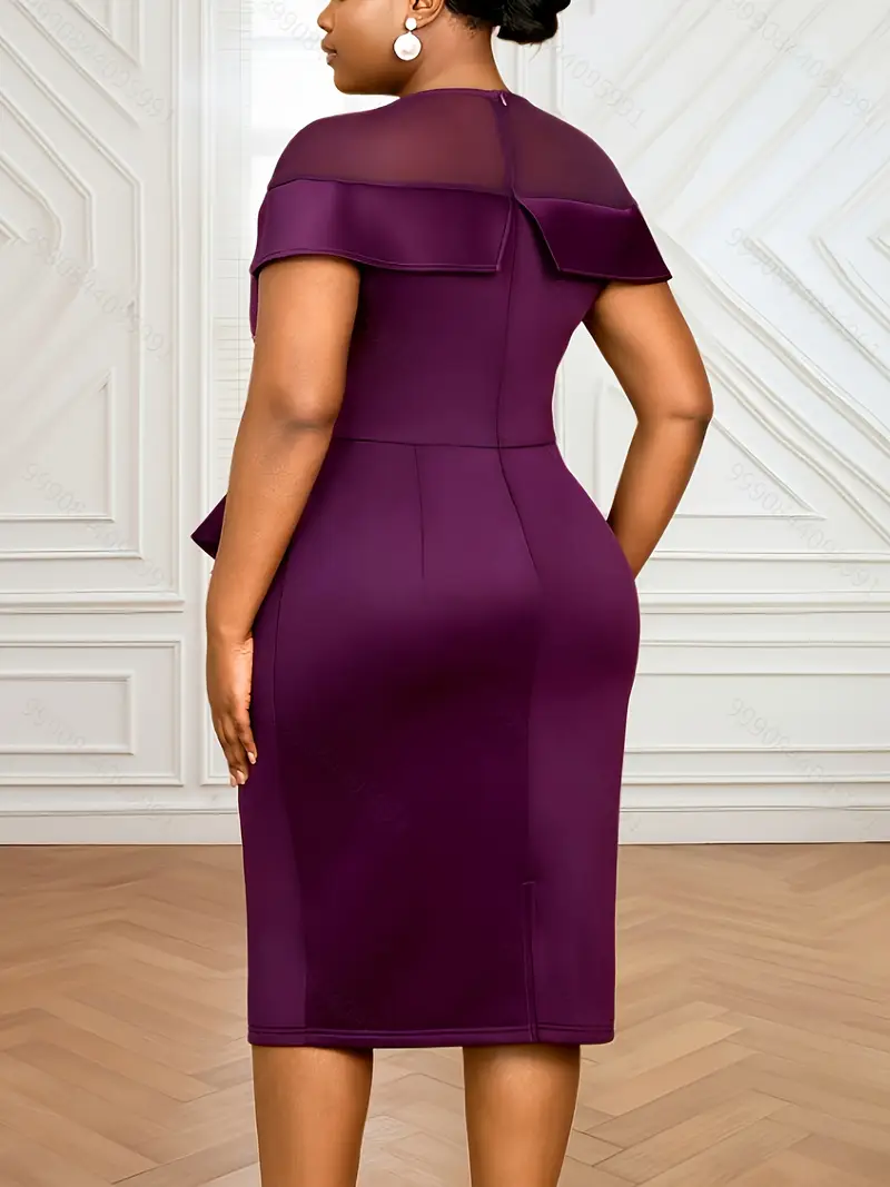 bodycon peplum hem dress Sweetheart Bodycon Peplum Hem Midi Dress in Green
