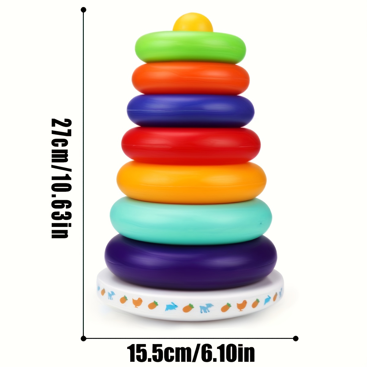 Rainbow Stacking Blocks Sensory Toy for Educational Play