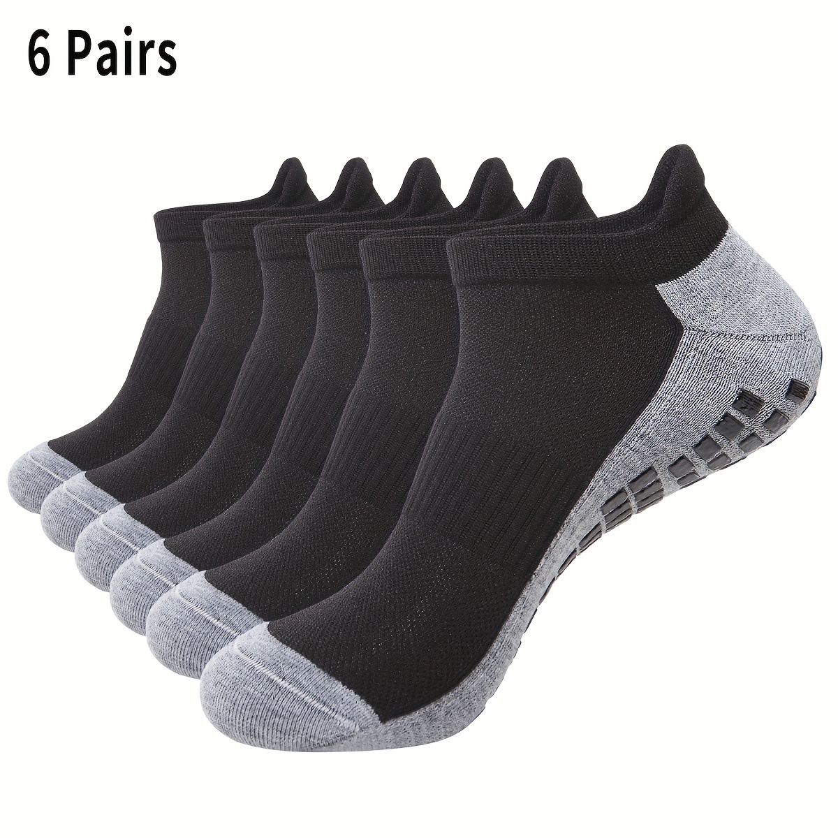 E-shop 6 Paar Anti-Rutsch Socken für Erwachsene mit Grip für Yoga, Home Workout, , Pilates, , Puffer Socken für Männer und Frauen