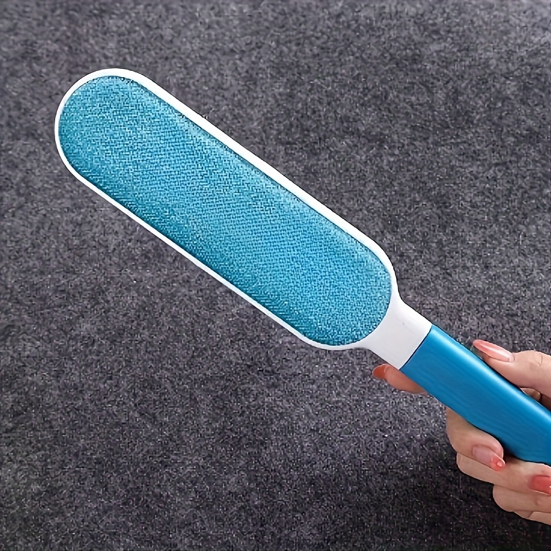 TEMU 1pc Brosse à Poussière Réutilisable Multifonctionnelle, Éliminateur de Poils d'Animaux Double Face, Brosse en Polaire Manuelle, Convient pour le