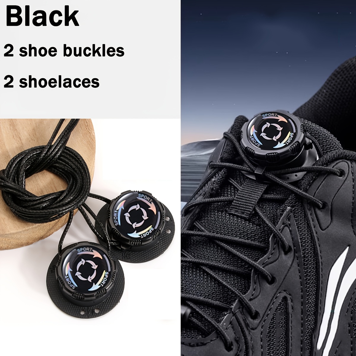 1 pair rotary   no tie shoelaces portable durable easy operation lazy shoelaces suitable for casual shoes sneakers without battery
