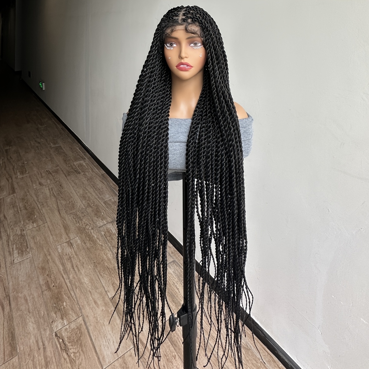 soft senegal twist braid wig full lace double full - Temu display picture 3