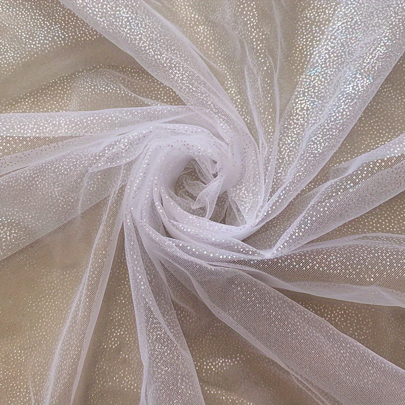 1pc Glitter Dot Printing Tulle Fabric 50 X 39.4in For Girls' Summer Dress, Princess Dress, Handmade Skirt, Wedding Gift Wrap, Sewing Craft, Bow, Clothing Decoration Fabric