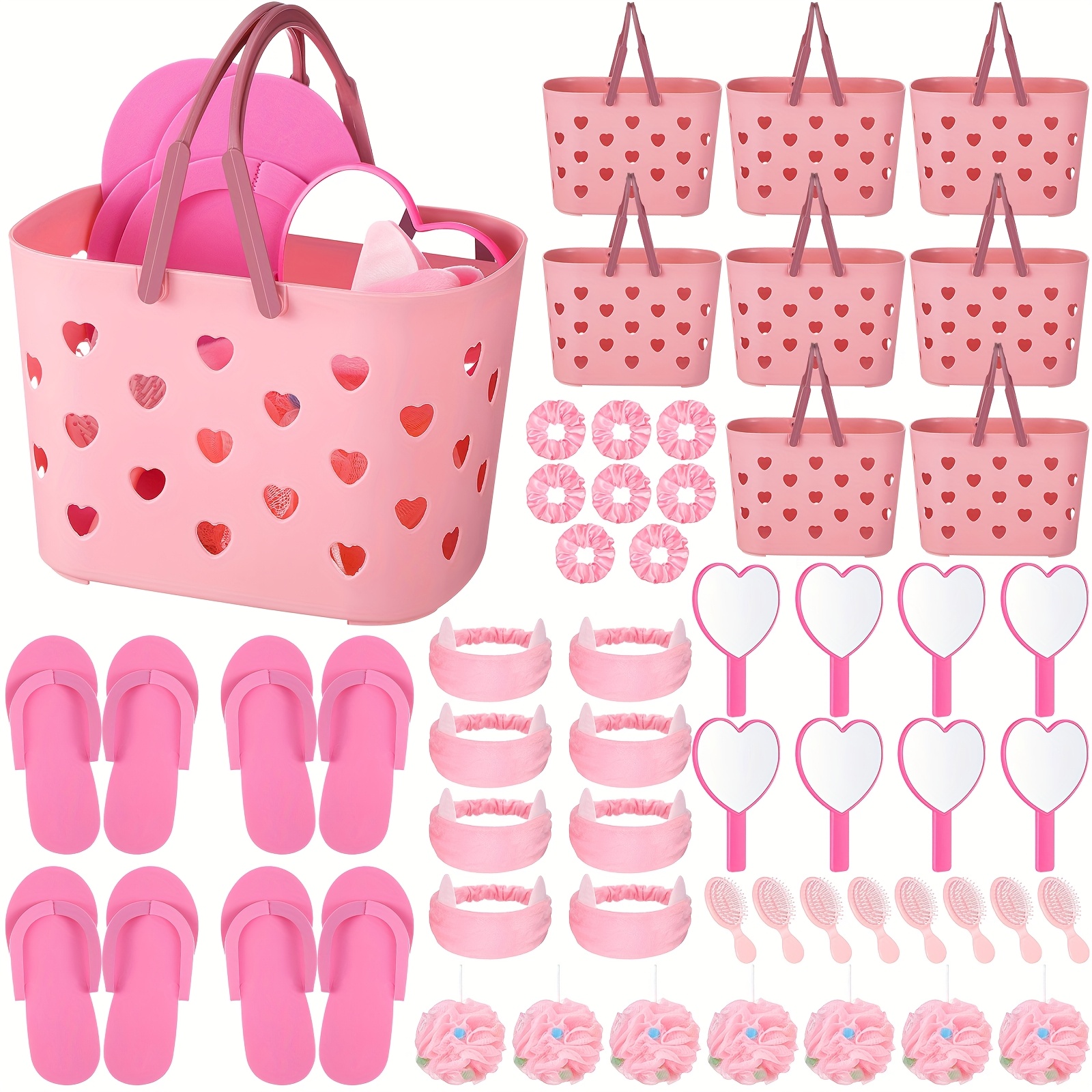 20 Pièces Kit Soiree Pyjama Party Fille de Fournitures de Spa Pour