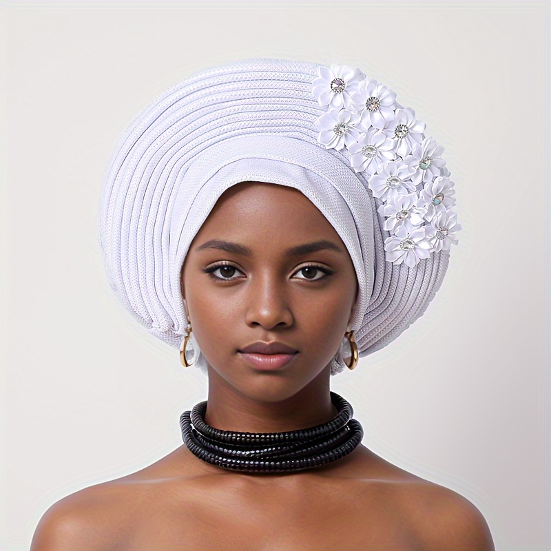 

African Style Turban With Multi-layer Stacked Edge