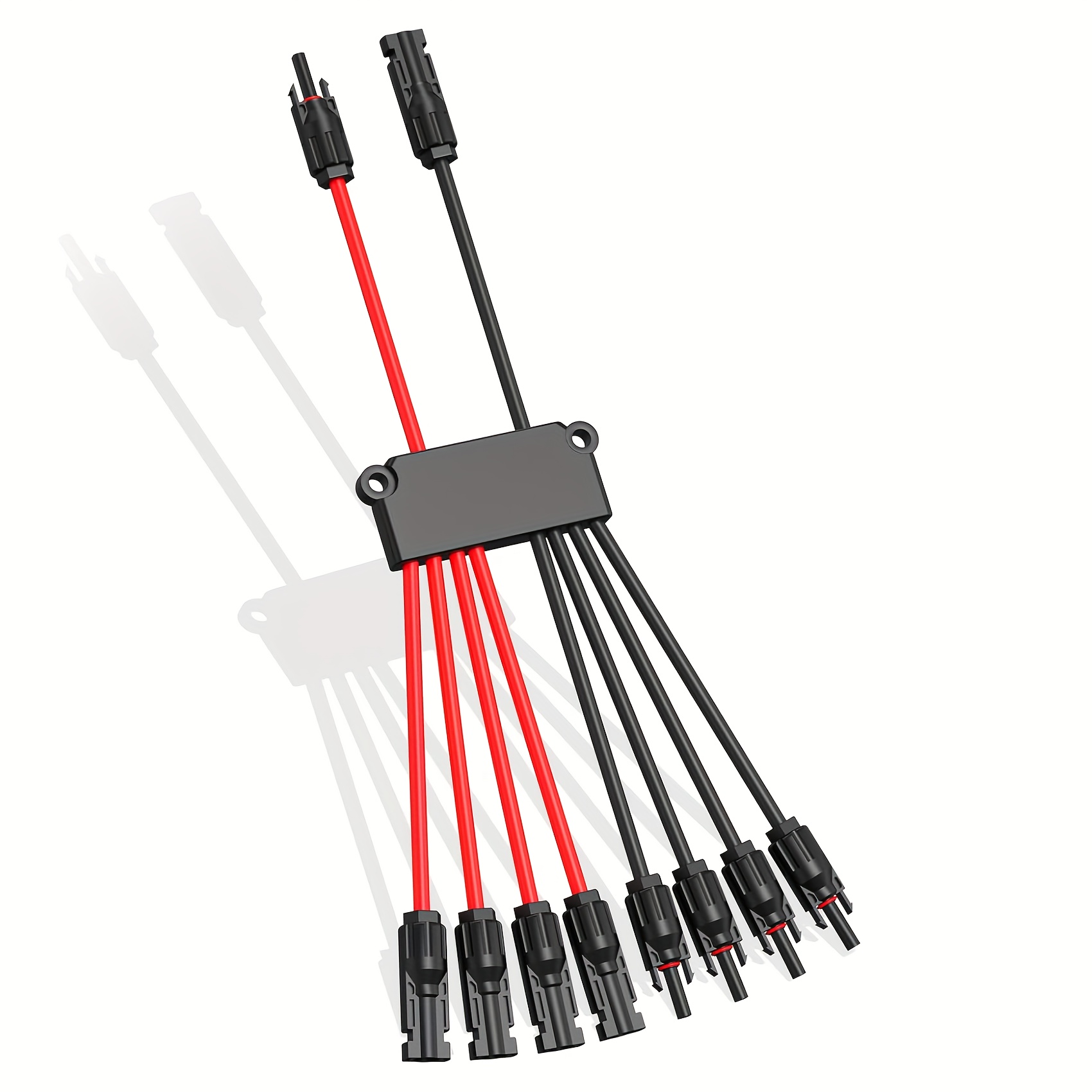 TEMU 1pc Solar Connectors Solar Cable Connectors Solar Connector For 4 Solar Panels Connectors 2 To 8 Y-branch Parallel Adapter Solar Cable Extension