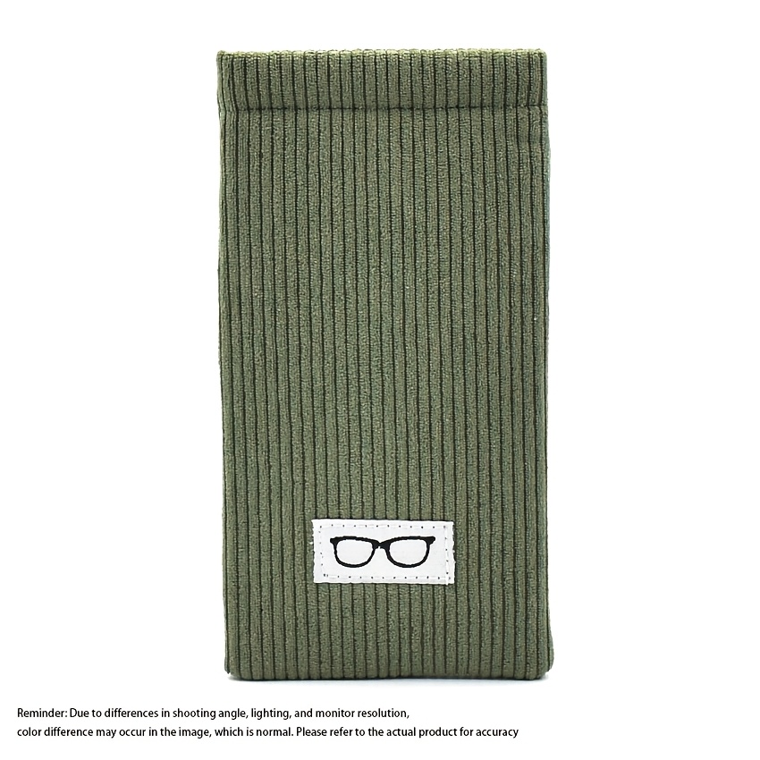 TEMU 1pc Squeeze Top Eyeglass Case, New Corduroy Soft Eyeglass Bag Glass Case Large Eyeglass Pouch