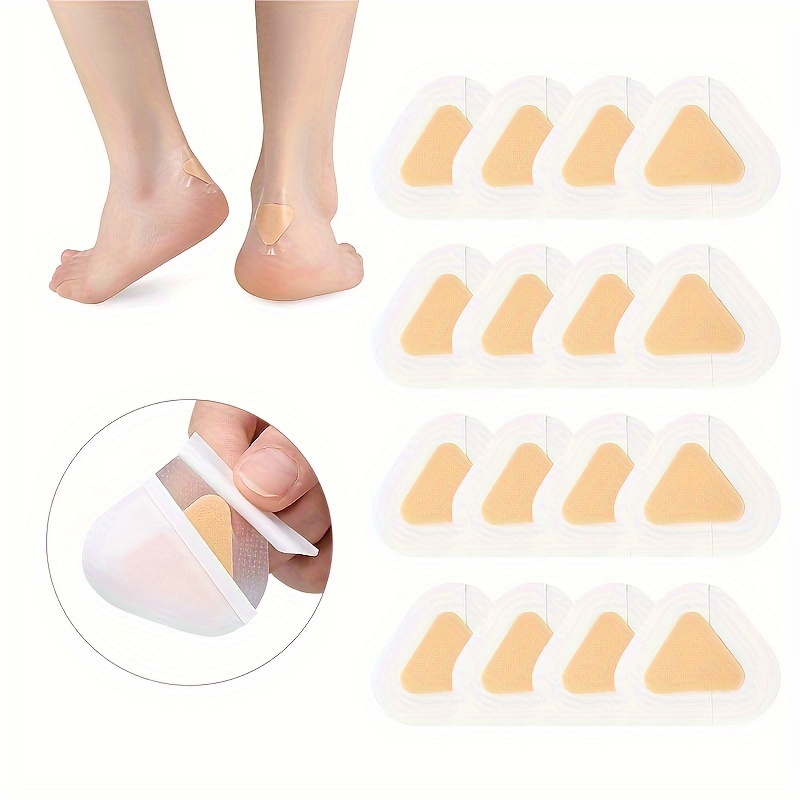 20pcs Gel Heel Protectors, Reusable Foot Pads, PE Material, Anti-Slip Comfort Stickers for Sore Heels, All-Day Shoe Liners for -Free Walking
