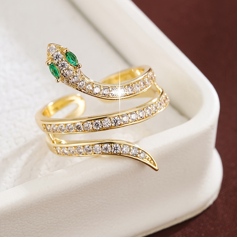 Trendy For Women Featuring A Unique Snake-shaped Design With Zirconia Stones