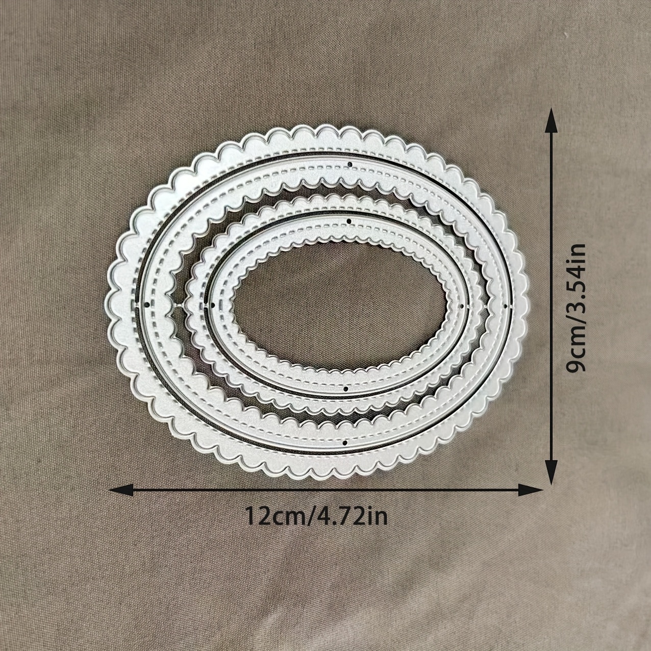 TEMU 1pc Matrices de découpe en métal pour couronne de dentelle, pochoir de gaufrage pour scrapbooking, matrices en métal pour la fabrication de