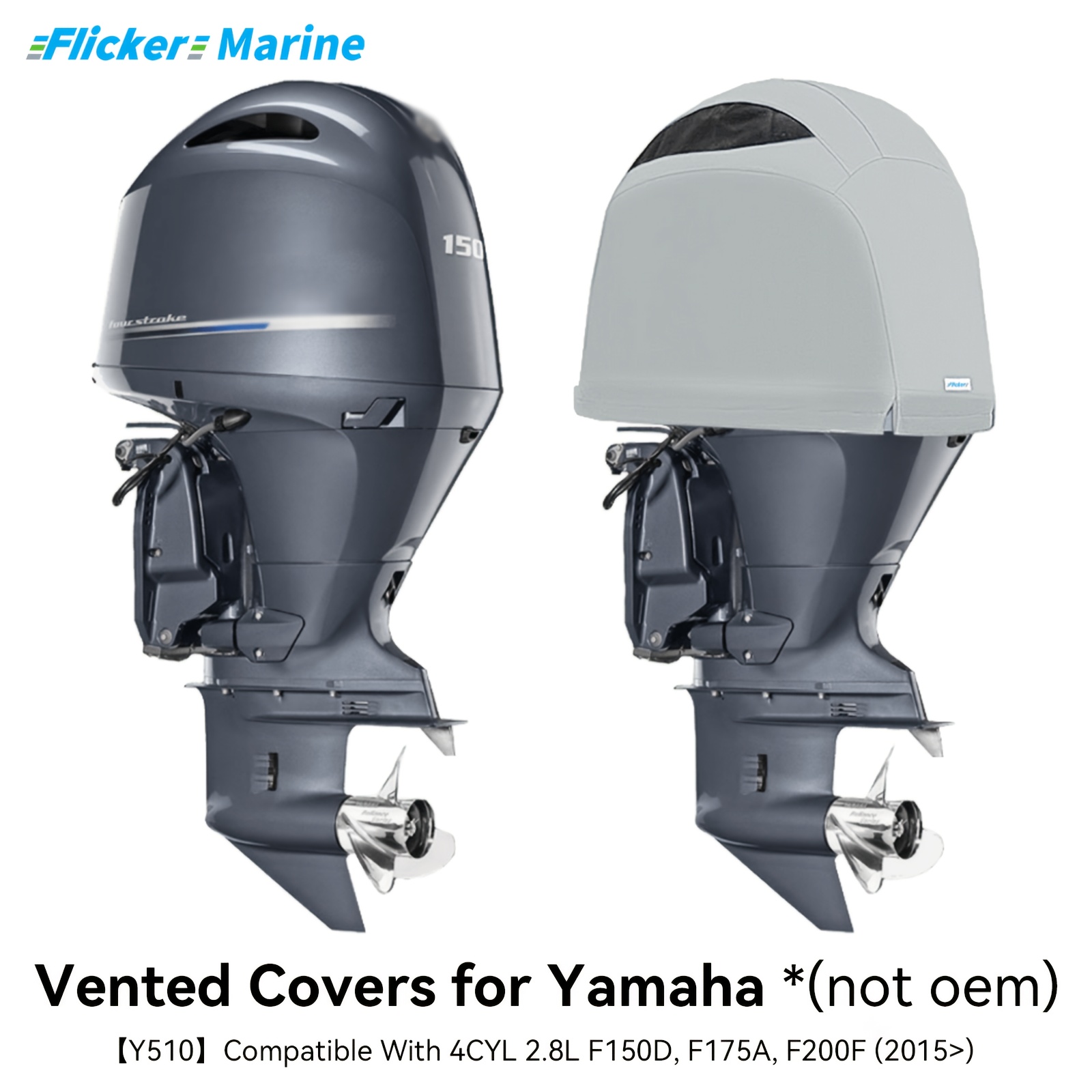 TEMU Housse de protection ventilée pour moteur , compatible avec Yamaha, doublure peluche, triple protection, résistante aux rayures et à l',