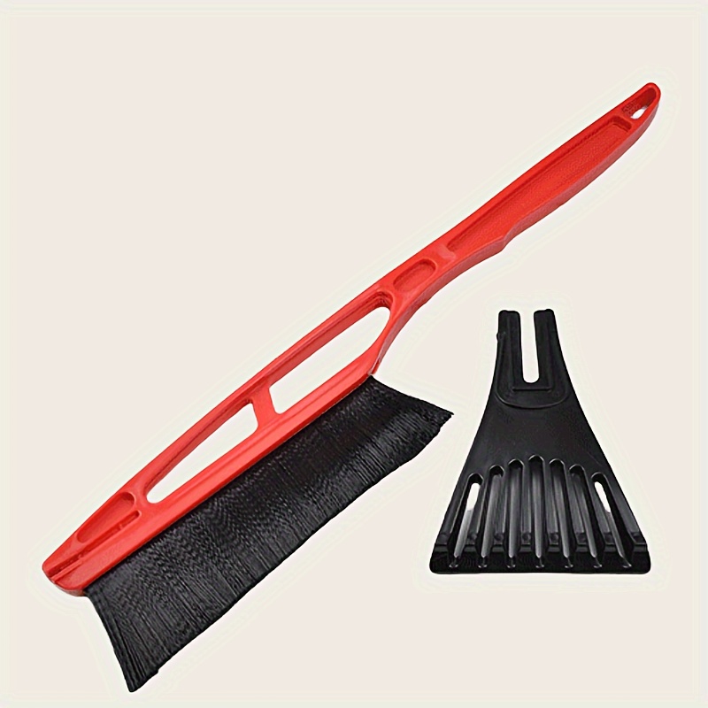 

Car Windshield Brush With Detachable Scraper, Front Placement, Manual Uncharged , Essential Accessory For Vehicle Winter Care