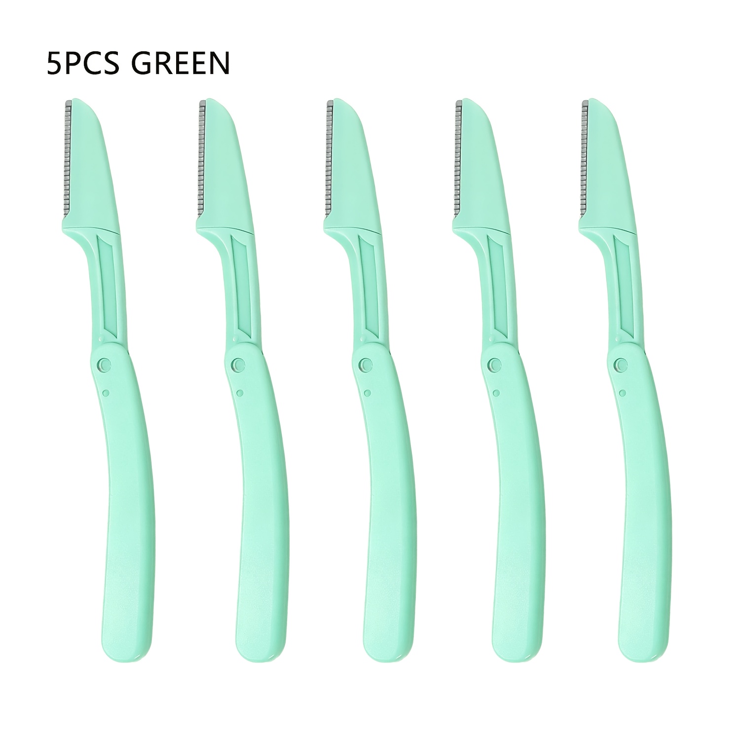 TEMU 5pcs Set Of Foldable And Portable Eyebrow Razors, Anti-scratch Women's Eyebrow Razors For Beginners, Stainless Steel Sharp Blade With