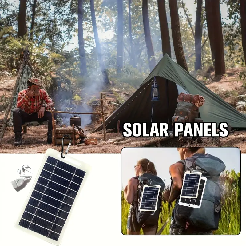 portable outdoor solar usb charger with single sided monocrystalline panel lightweight for smartphones flashlights fans ideal for camping travel pet owners no battery needed solar phone charger emergency power foldable stand sturdy construction charging campers and camping gear sleek charging station reliable multidevice charging smartphone Product details 1